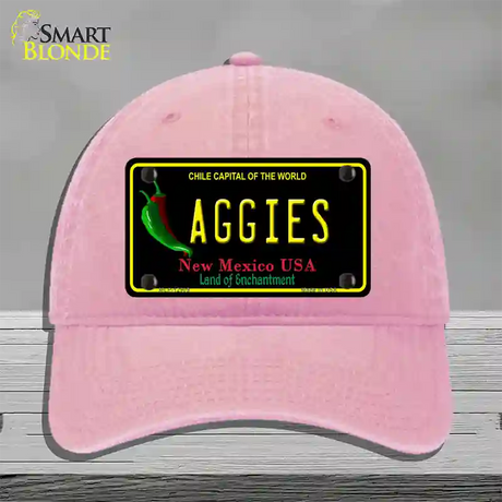 Aggies Novelty License Plate Hat Unconstructed Cotton / Pink