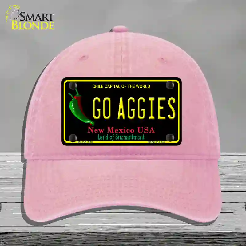 Go Aggies Novelty License Plate Hat Unconstructed Cotton / Pink