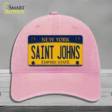 Saint Johns Novelty License Plate Hat Unconstructed Cotton / Pink