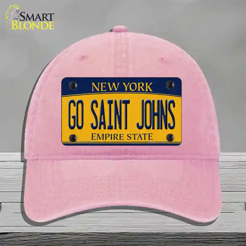 Go Saint Johns Novelty License Plate Hat Unconstructed Cotton / Pink