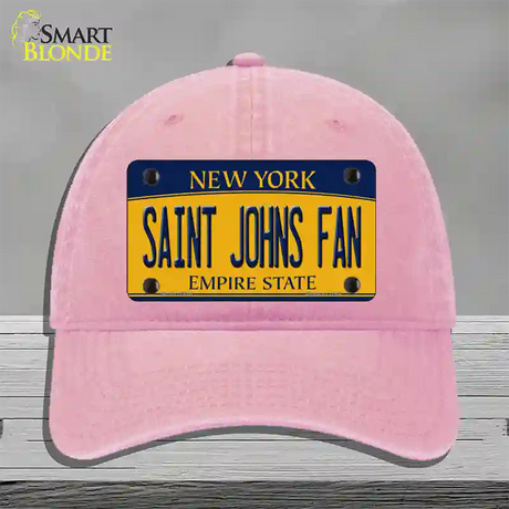 Saint Johns Fan Novelty License Plate Hat Unconstructed Cotton / Pink