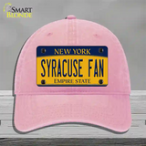 Syracuse Fan Novelty License Plate Hat Unconstructed Cotton / Pink