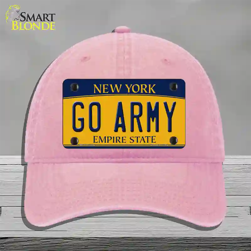 Go Army Novelty License Plate Hat Unconstructed Cotton / Pink