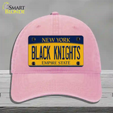 Black Knights Novelty License Plate Hat Unconstructed Cotton / Pink