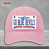 Go Blue Devils Novelty License Plate Hat Unconstructed Cotton / Pink