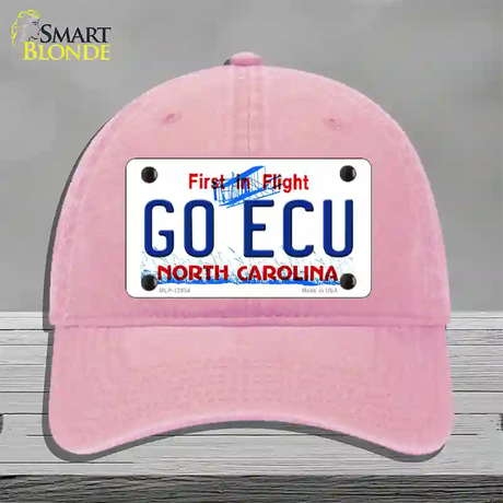 Go East Carolina Univ Novelty License Plate Hat Unconstructed Cotton / Pink