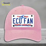 East Carolina Univ Fan Novelty License Plate Hat Unconstructed Cotton / Pink