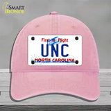 Univ North Carolina Novelty License Plate Hat Unconstructed Cotton / Pink