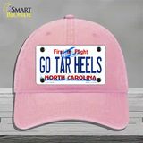 Go Tar Heels Novelty License Plate Hat Unconstructed Cotton / Pink