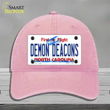 Demon Deacons Novelty License Plate Hat Unconstructed Cotton / Pink