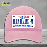 Demon Deacons Fan Novelty License Plate Hat Unconstructed Cotton / Pink