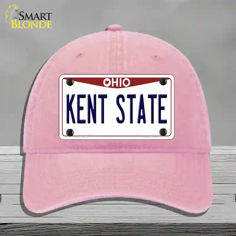 Kent State Novelty License Plate Hat Unconstructed Cotton / Pink