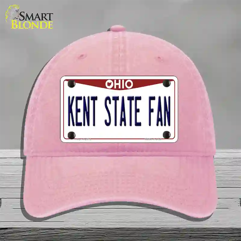 Kent State Fan Novelty License Plate Hat Unconstructed Cotton / Pink