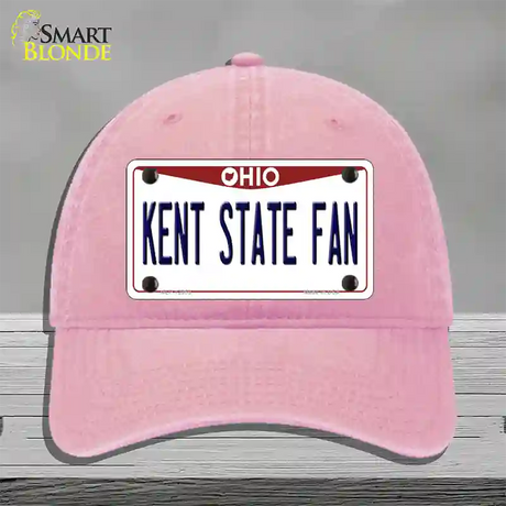 Kent State Fan Novelty License Plate Hat Unconstructed Cotton / Pink