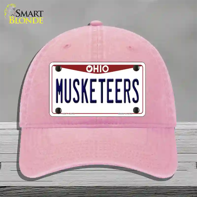 Musketeers Novelty License Plate Hat Unconstructed Cotton / Pink