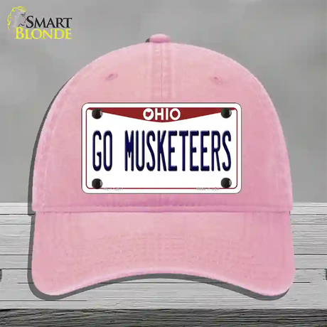 Go Musketeers Novelty License Plate Hat Unconstructed Cotton / Pink