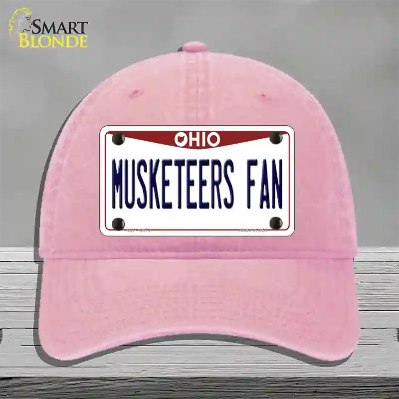 Musketeers Fan Novelty License Plate Hat Unconstructed Cotton / Pink