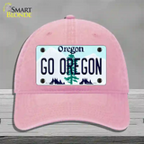 Go Oregon Novelty License Plate Hat Unconstructed Cotton / Pink