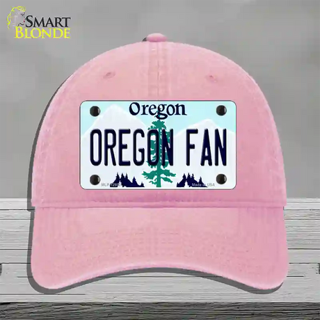 Oregon Fan Novelty License Plate Hat Unconstructed Cotton / Pink