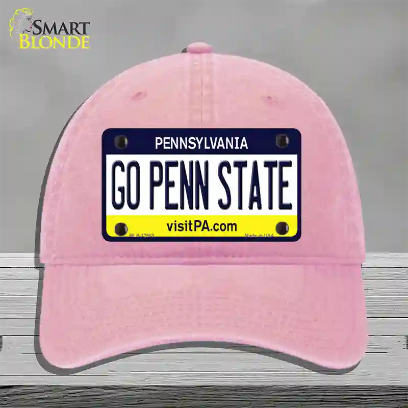 Go Penn State Novelty License Plate Hat Unconstructed Cotton / Pink