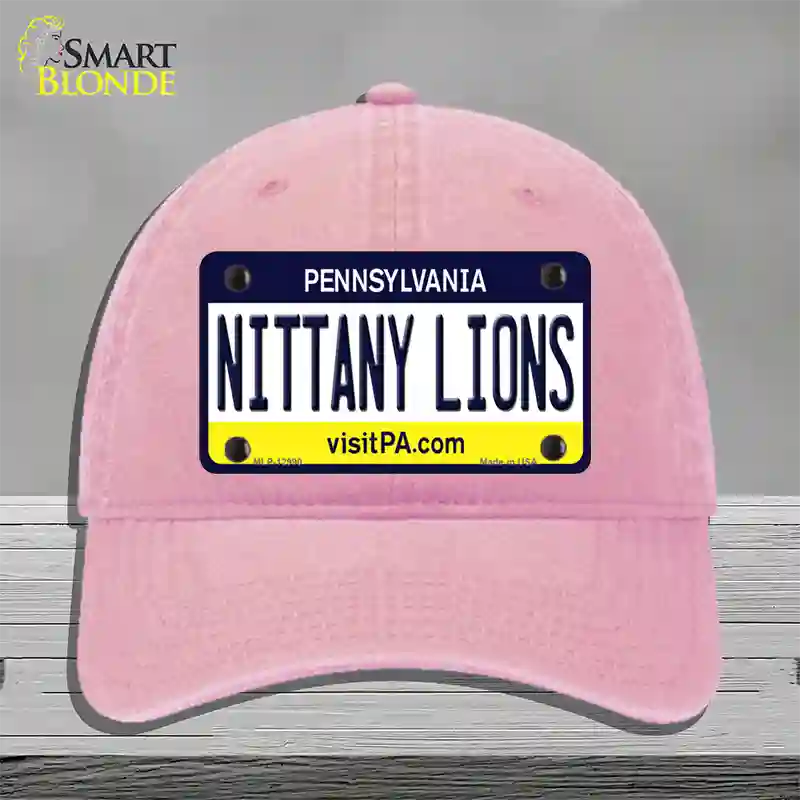 Nittany Lions Novelty License Plate Hat Unconstructed Cotton / Pink