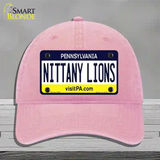 Nittany Lions Novelty License Plate Hat Unconstructed Cotton / Pink