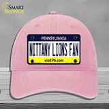 Nittany Lions Fan Novelty License Plate Hat Unconstructed Cotton / Pink