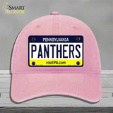 Panthers Novelty License Plate Hat Unconstructed Cotton / Pink