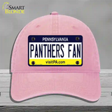 Panthers Fan Novelty License Plate Hat Unconstructed Cotton / Pink