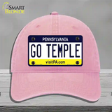 Go Temple Novelty License Plate Hat Unconstructed Cotton / Pink