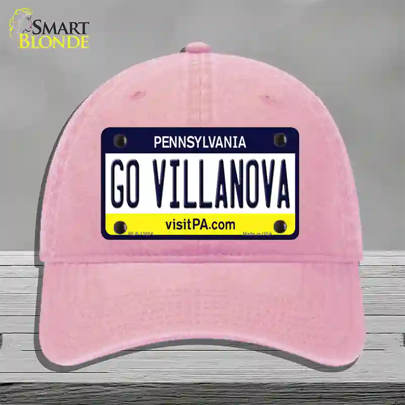 Go Villanova Novelty License Plate Hat Unconstructed Cotton / Pink