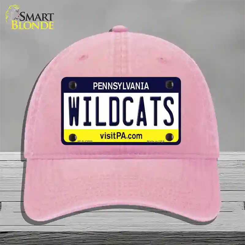 Wildcats Pennsylvania Novelty License Plate Hat Unconstructed Cotton / Pink