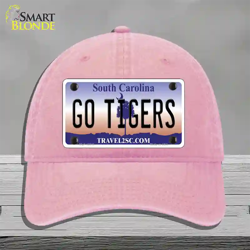 South Carolina Go Tigers Novelty License Plate Hat Unconstructed Cotton / Pink