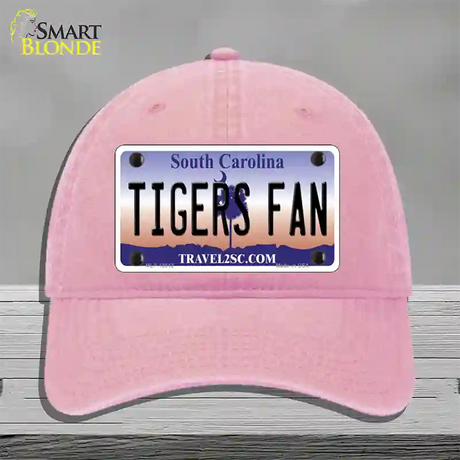 South Carolina Plate Tigers Fan Novelty License Plate Hat Unconstructed Cotton / Pink