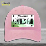 Memphis Fan Novelty License Plate Hat Unconstructed Cotton / Pink