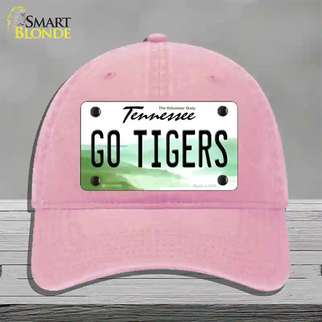 Tennessee Go Tigers Novelty License Plate Hat Unconstructed Cotton / Pink