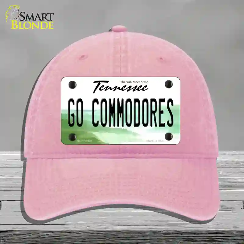 Go Commodores Novelty License Plate Hat Unconstructed Cotton / Pink