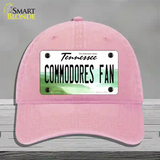 Commodores Fan Novelty License Plate Hat Unconstructed Cotton / Pink