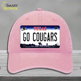 Go Cougars Novelty License Plate Hat Unconstructed Cotton / Pink