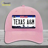 Texas A&M Novelty License Plate Hat Unconstructed Cotton / Pink