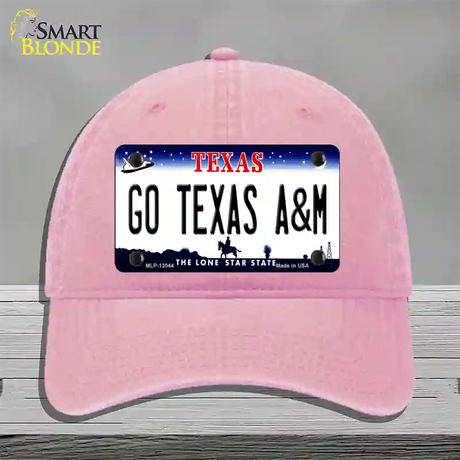 Go Texas A&M Novelty License Plate Hat Unconstructed Cotton / Pink