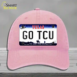 Go TCU Novelty License Plate Hat Unconstructed Cotton / Pink