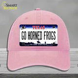 Go Horned Frogs Novelty License Plate Hat Unconstructed Cotton / Pink