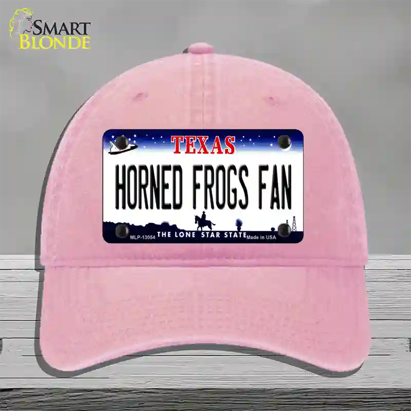 Horned Frogs Fan Novelty License Plate Hat Unconstructed Cotton / Pink