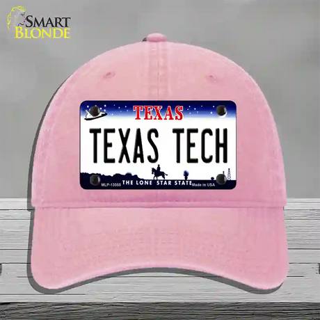 Texas Tech Novelty License Plate Hat Unconstructed Cotton / Pink