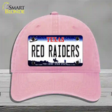 Red Raiders Novelty License Plate Hat Unconstructed Cotton / Pink