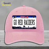 Go Red Raiders Novelty License Plate Hat Unconstructed Cotton / Pink