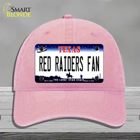 Red Raiders Fan Novelty License Plate Hat Unconstructed Cotton / Pink