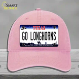 Go Longhorns Novelty License Plate Hat Unconstructed Cotton / Pink