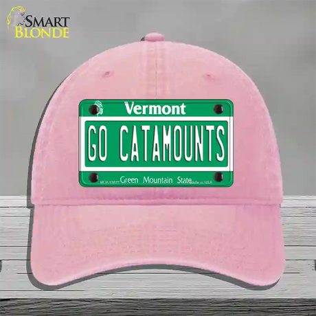 Go Catamounts Novelty License Plate Hat Unconstructed Cotton / Pink